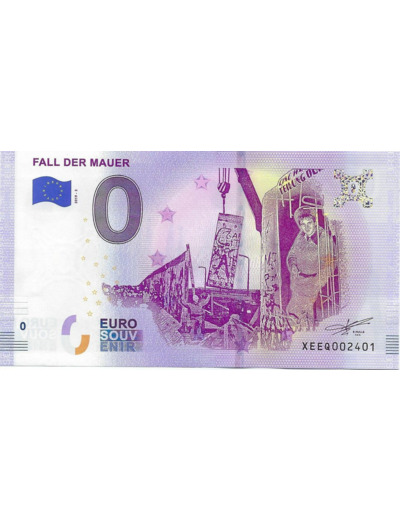 ALLEMAGNE 2019-3 FALL DER MAUER BILLET SOUVENIR 0 EURO TOURISTIQUE  NEUF