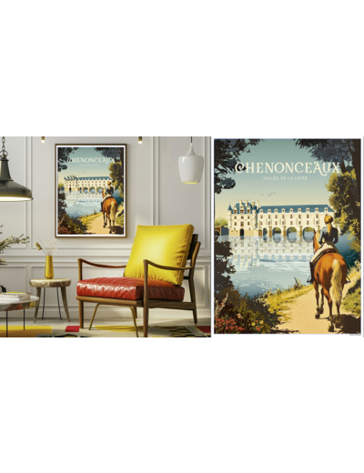 CHENONCEAUX CHEVAL POSTER