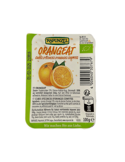 Cubes D'écorces D'oranges Confites Bio 100g