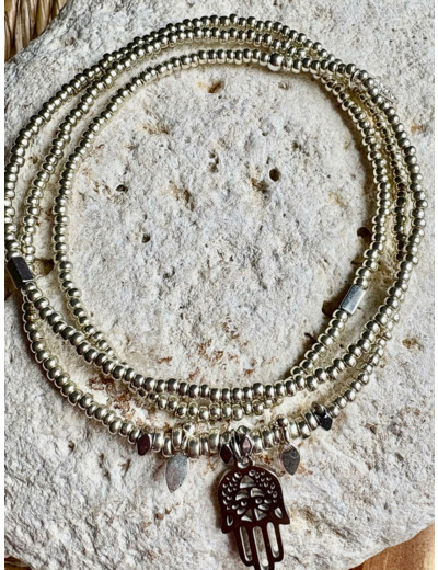 BRACELET MULTIRANGS SAMIRA SILVER