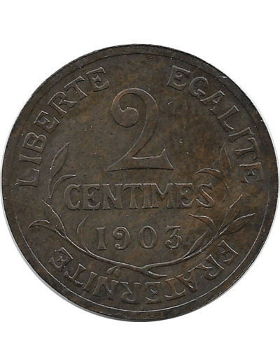 FRANCE 2 CENTIMES DUPUIS 1903 TTB