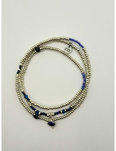 BRACELET MULTIRANGS SAND SILVER VERTUS