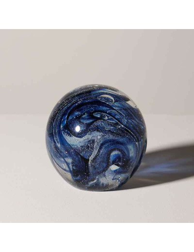 Sulfure fumée bleue verre 8x8x8cm