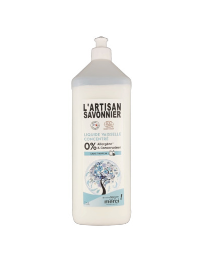 Liquide Vaisselle Concentré 0 Allergène 1L