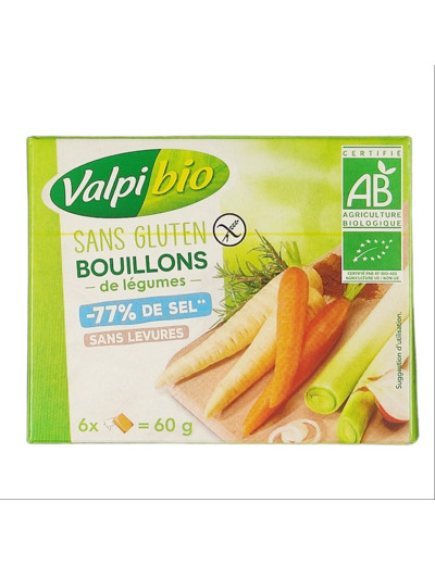 Bouillon de Légumes Sans Gluten 60g Bio