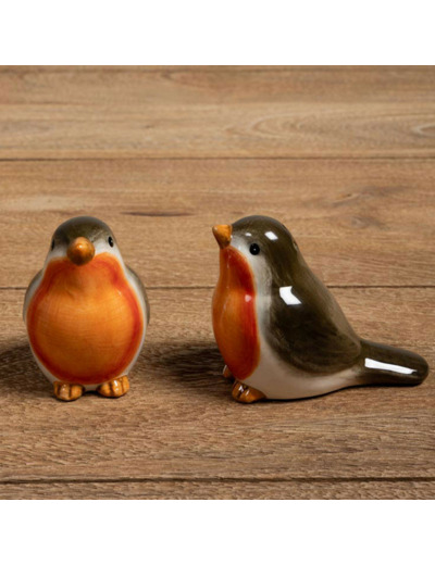 Ensemble Sel Poivre en Céramique Rouge Gorges 8x6x5cm