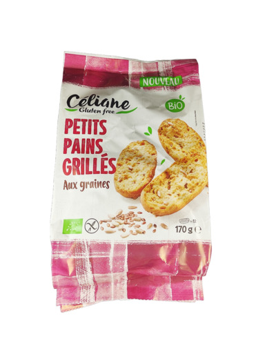 Petit Pains Grillés Aux Graines Sans Gluten Bio 170g