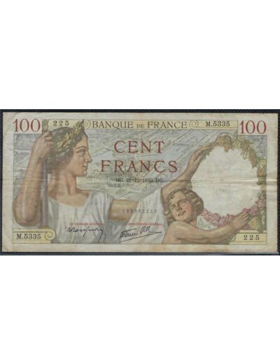 FRANCE 100 FRANCS SULLY 21-12-1939 M.5335 TB+