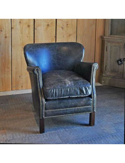 Fauteuil cuir TURNER 75x67cm