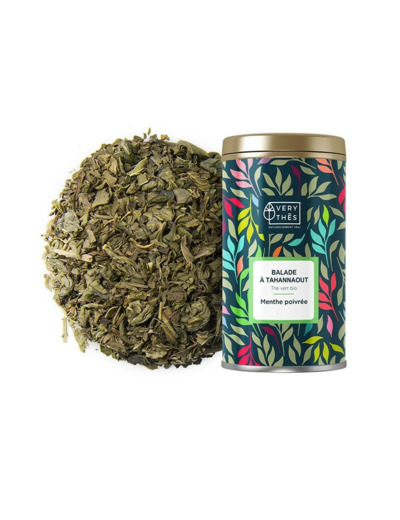 Thé vert bio Balade à Tahannaout, menthe poivrée