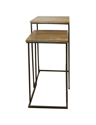 Ensemble de deux tables gigognes 39x37x71cm