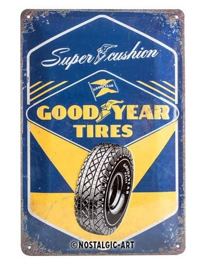 Plaque métal - Good Year Tires - 20 x 30cm.