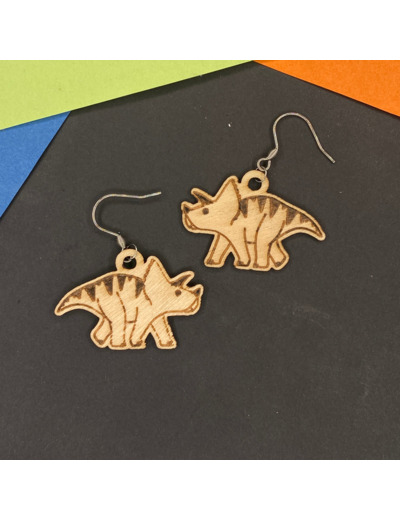 Boucles d'Oreilles Tricératops