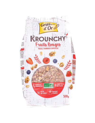 Céréales Krounchy Fruits Rouges Bio 500g