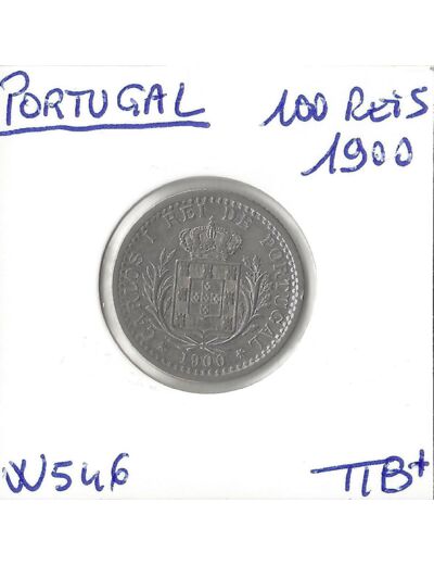 PORTUGAL 100 REIS 1900 TTB+