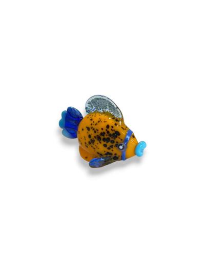 Figurine Miniature Poisson Orange Verre 7x3x4cm