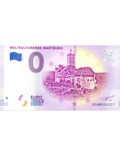 ALLEMAGNE 2019-6 WELTKULTURERBE WARTBURG BILLET SOUVENIR 0 EURO