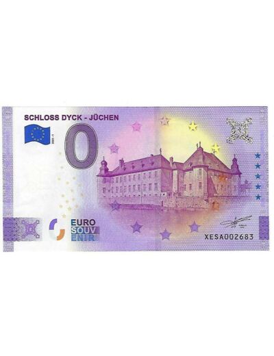 ALLEMAGNE 2021-1 SCHLOSS DYCK JUCHEN (ANNIVERSAIRE) BILLET SOUVENIR 0 EURO