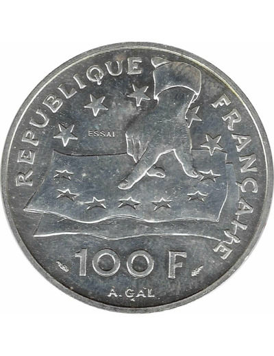 FRANCE 100 FRANCS DESCARTES 1991 ESSAI SUP/NC