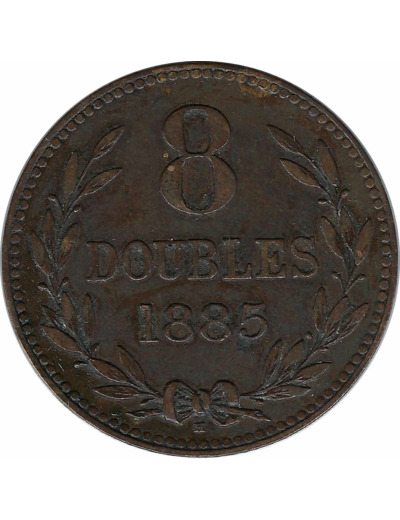 GUERNESEY 8 DOUBLES 1885 H TTB