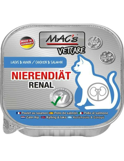 MAC'S Vetcare Renal Saumon & Poulet pour chat - 100 g