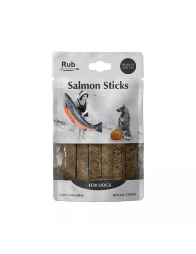 Sticks dentaires au saumon pour chiens - Taille moyenne