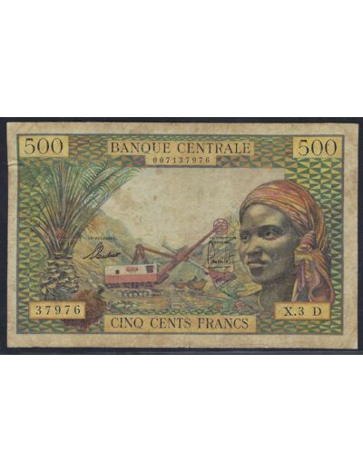 AFRIQUE EQUATORIALE (B.C.E.A.E.) 500 FRANCS (1963) X.3 D TB+