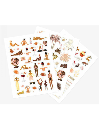 Set de 3 Planches de Stickers Woman’s and World  - AWS