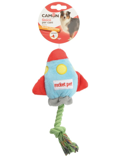Peluche pour chien, Fusée - 20cm