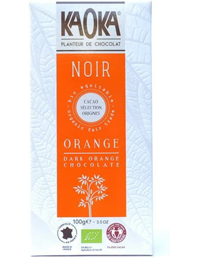 CHOCOLAT NOIR ORANGE 100G KAOKA