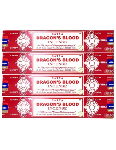 Encens Satya Dragon's Blood - Sang du Dragon - 4 boites de 15 gr