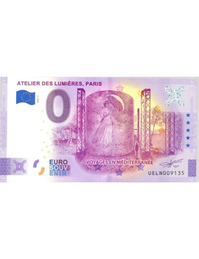 75 PARIS 2020-3 ATELIER DES LUMIERES (ANNIVERSAIRE) BILLET SOUVENIR 0 EURO