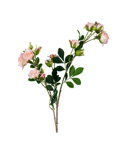 Rosier Artificiel Rose Poudré Haute Tige 75cm