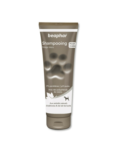 Shampooing premium chien pour pelage blanc - 250ml