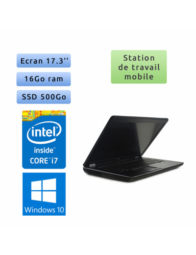 HP Zbook 17 - Windows 10 - i7 16Go 500Go SSD - 17.3 - Webcam - K3100M - Station de Travail Mobile PC