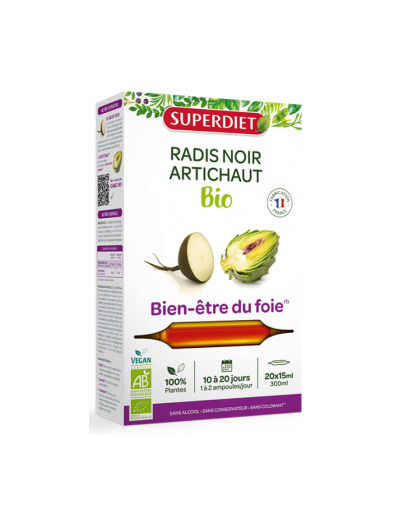 Radis noir Artichaut Bio 20 ampoules de 15ml