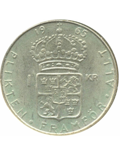 SUEDE 1 KRONA 1965 U SUP