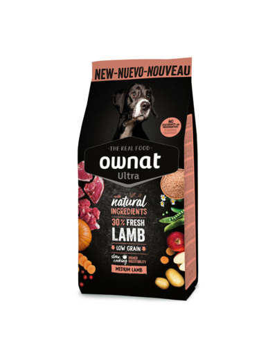 OWNAT Ultra Medium, Agneau & Riz - 12KG