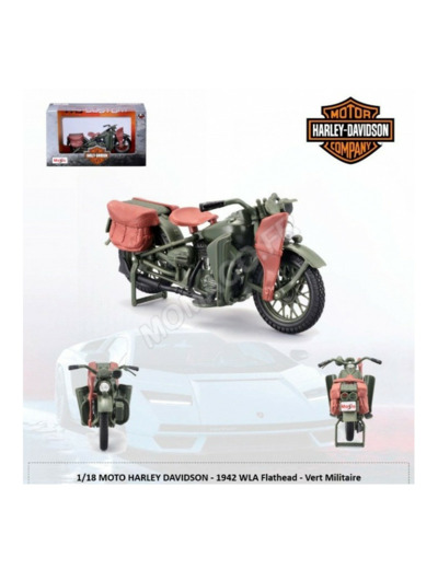 Miniature de collection - Harley Davidson 1942 WLA Flathead - 1/18