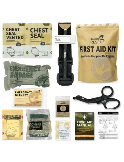 Kit secours tactique Rhino Rescue IFAK 10 pcs