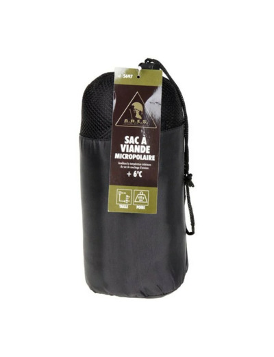 Sac à viande micropolaire compact : +6°C de confort
