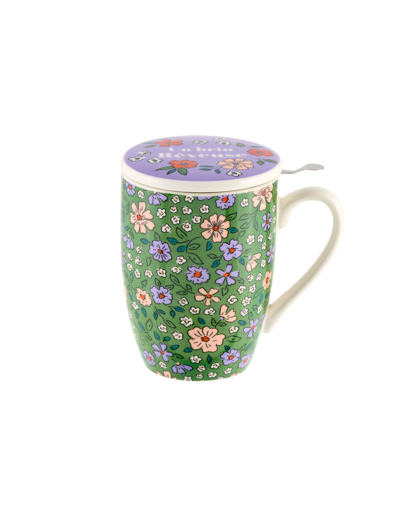 TISANIERE EN PORCELAINE un brun rêveuse