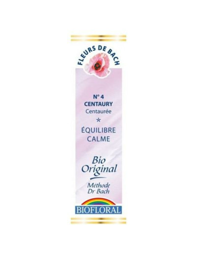 Fleur de Bach Centaury, Centaurée en compte-gouttes 20 ml