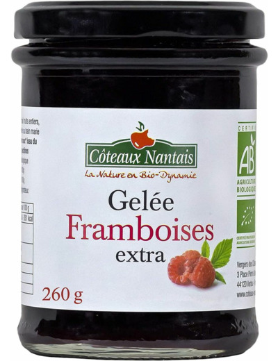 Gelee de framboise extra 260g Côteaux Nantais