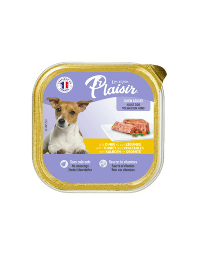 Repas plaisir Chien, Pâtée à la DINDE et aux Légumes - 300g