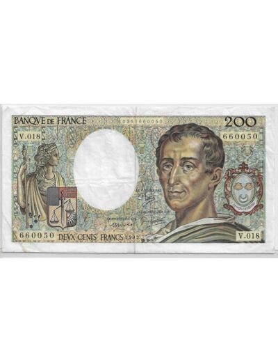 FRANCE 200 Francs MONTESQUIEU 1983 V.018 TTB