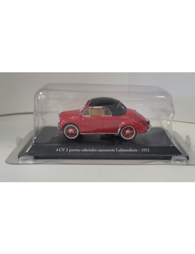 RENAULT 4 CV 2 PORTES CABRIOLET LABOURDETTE 1952 1/43 BOITE D'ORIGINE