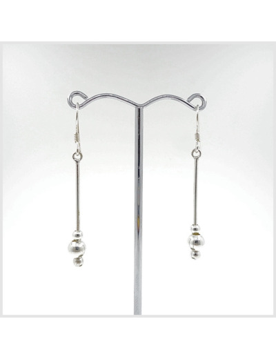 Boucles d'oreilles en argent massif