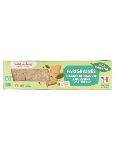 Biscuits Graines de Chanvre et Courge Toastées 180g Bio