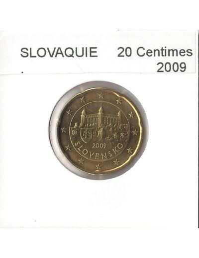 SLOVAQUIE 2009 20 CENTIMES SUP